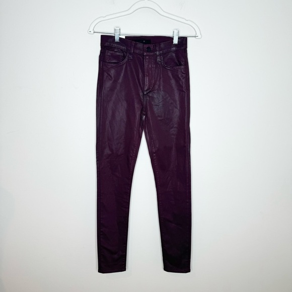 NWT Joe's Jeans The Charlie Coated Highrise Skinny Ankle Vineyard Size 25 - Picture 2 of 6